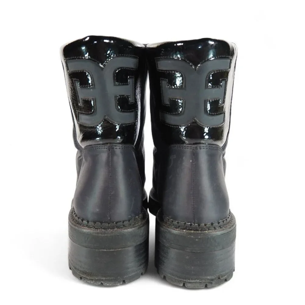 Sam Edelman Jalissa Puffer Waterproof Boots Women's 7 Black‎ / Orange